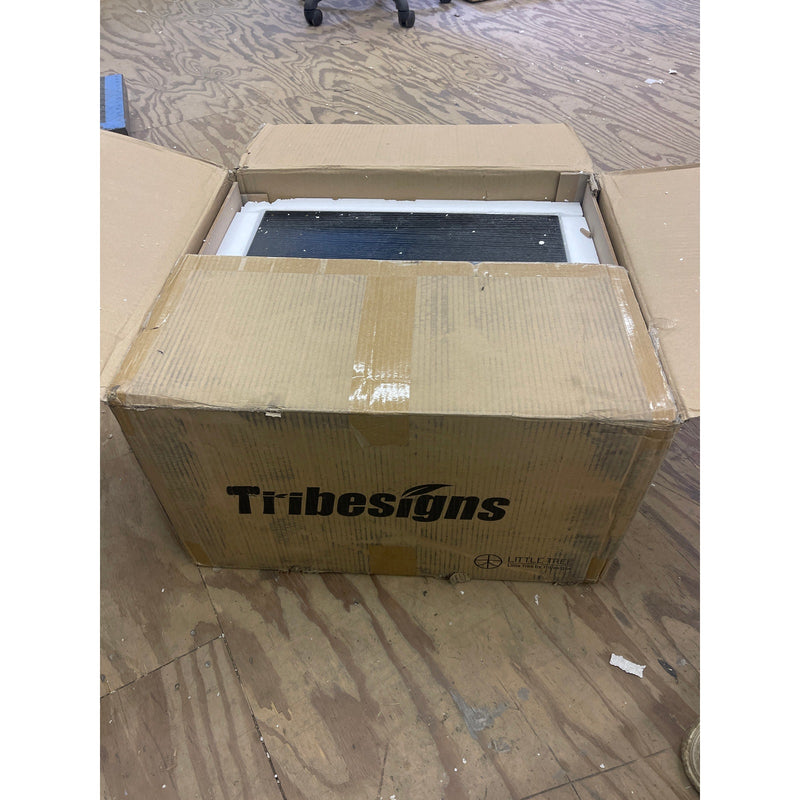 Tribesigns Modern Mirrored Nightstand 3 Drawers Slanted Legs Black Interior