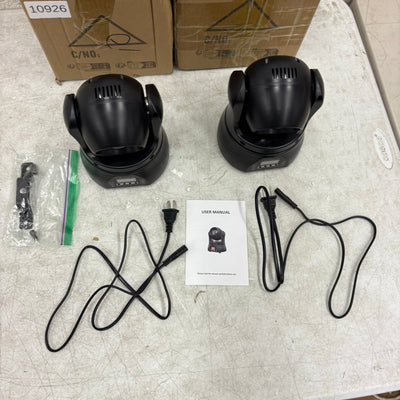 PACK-OF-2 U`King 40W LED Moving Head Light RGBW Beam Lights DMX Sound Activated