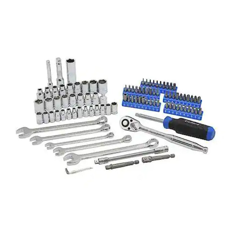 DieHard 1/4" and 3/8" Drive Tool Set, SAE & Metric, 99 Piece 72 Tooth - DHP55312