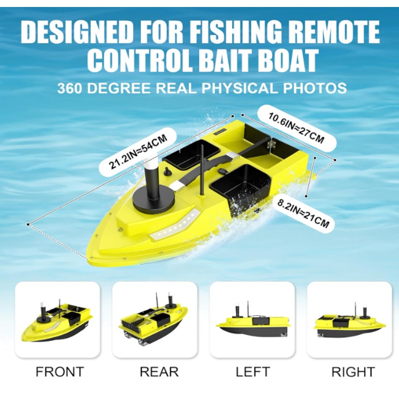 Milbopax RC Bait Boat GPS Positioning 546 Yards Remote Control 4.4LBS Loading