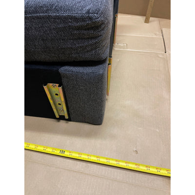 28x28x25 Inches Corner Chair w Cushions, Sectional Piece, No Feet, Gray