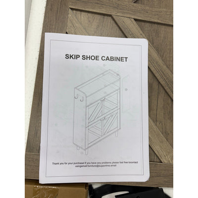 EOYUTLLY- Shoe Storage Cabinet for Entryway, Shoe Organizer with 2 Flip Drawers