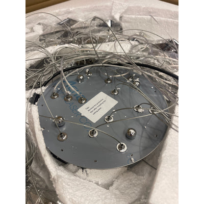 3-Ring Crystal Chandelier, K9 Crystal Chandelier Modern 100" Hanging Light