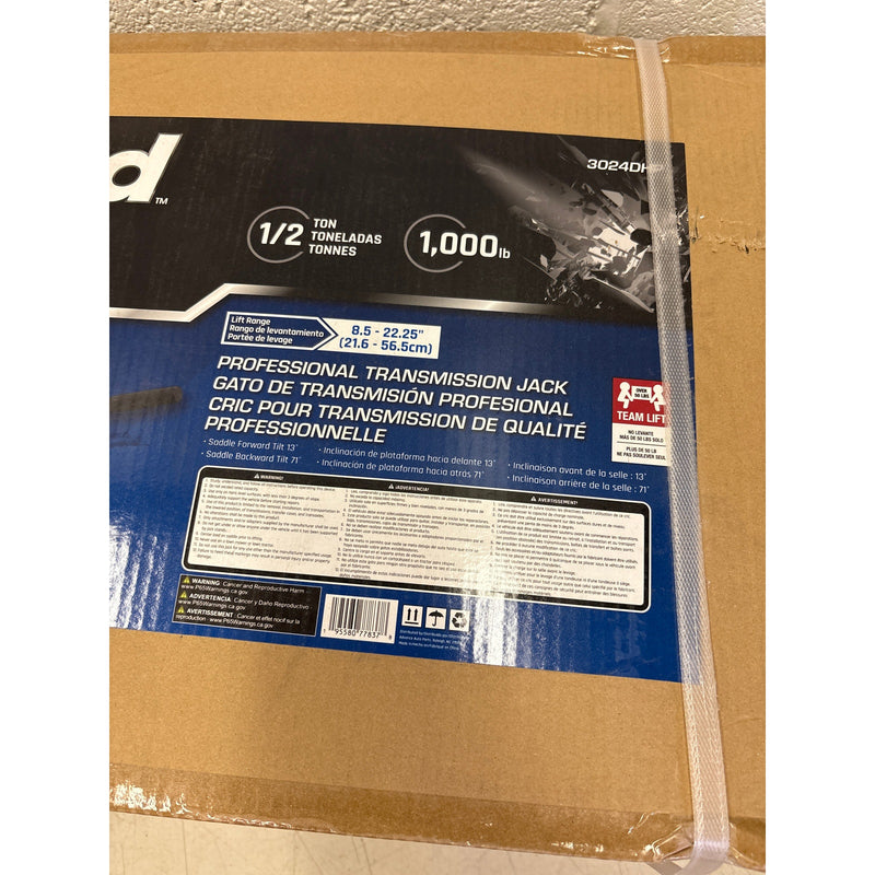 DieHard Hydraulic Transmission Jack, 1/2 Ton Cap, Clearance 8.50" to 22.25"