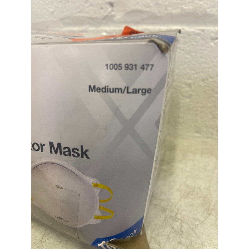 LOT-OF-40 HDX N95 Disposable Adult Respirator Mask Head Strap Medium/Large White