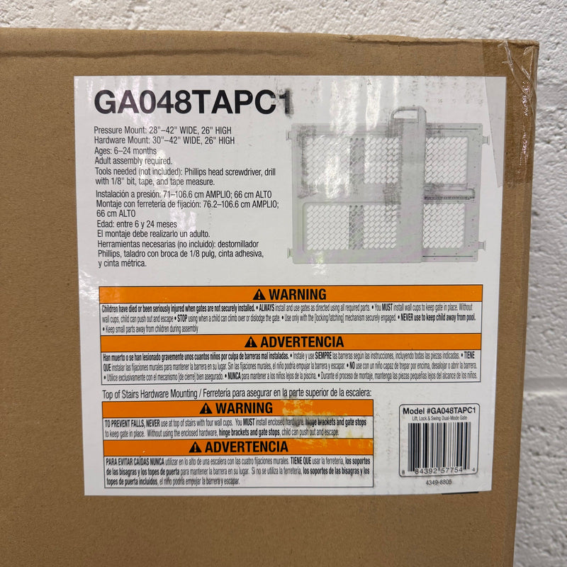 Safety 1st Baby Gate, Pressure Mount Lift, Lock & Swing: Fits 28"-42"- White