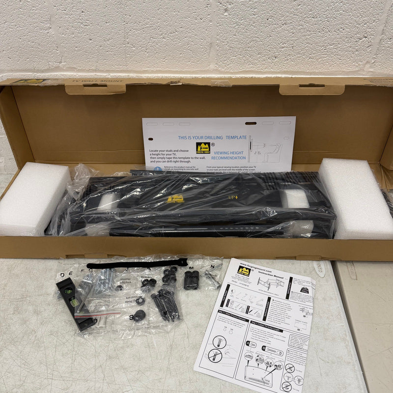 Full Motion Long-Arm TV Mount (43in arm) Fits 42–90" Flat/Curve TVs - Black