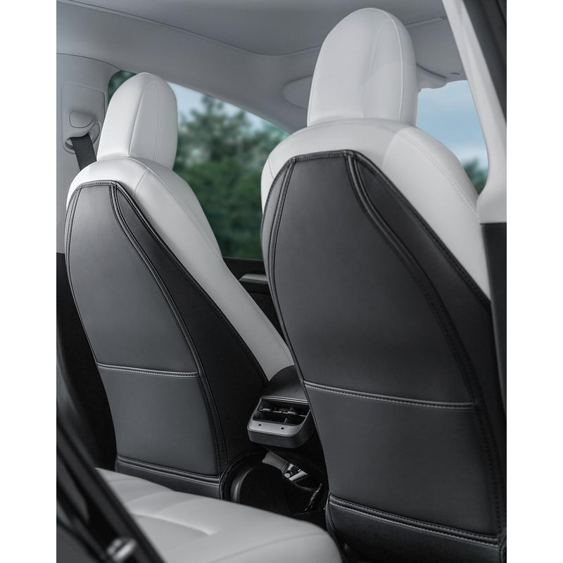 EVANDCAR Leather Seat Back Protector 21-24 Model Y, 17-24 Model 3, 20-23 Model S