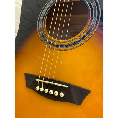 DAMAGED Washburn WA90CE Dreadnought Acoustic-Electric Guitar Vintage