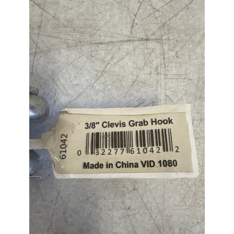 Forney 3/8in (9.52mm) Clevis Grab Hook - 5,400 lbs. Safe Work Load - 61042
