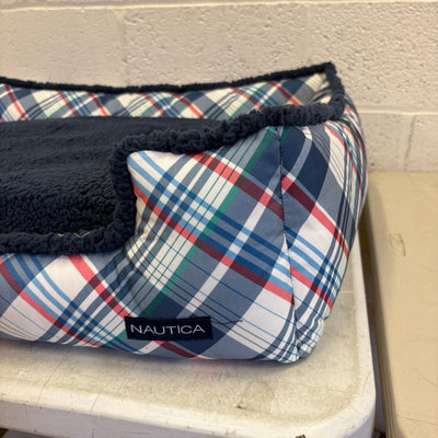 Nautica Rectangle Pet Bed 36" x 30" x 9" Dog Bed Plaid Multicolor Design - Large