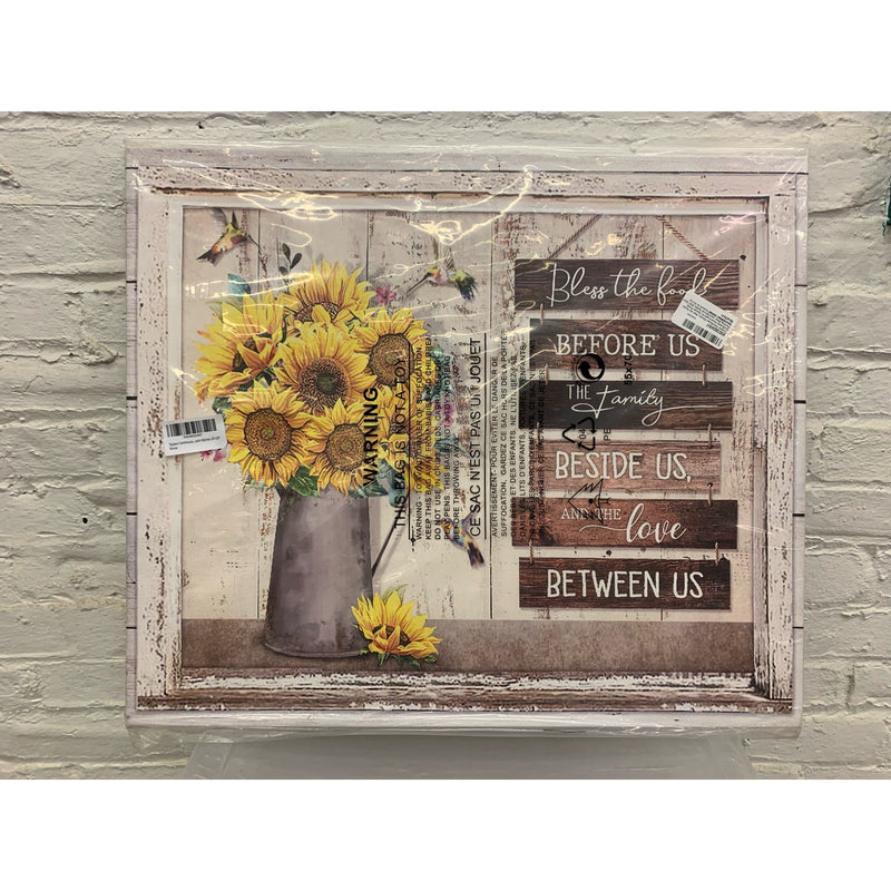 Sunflower Kitchen Decor Farmhouse Wall Print, Framed, 20" x 24"