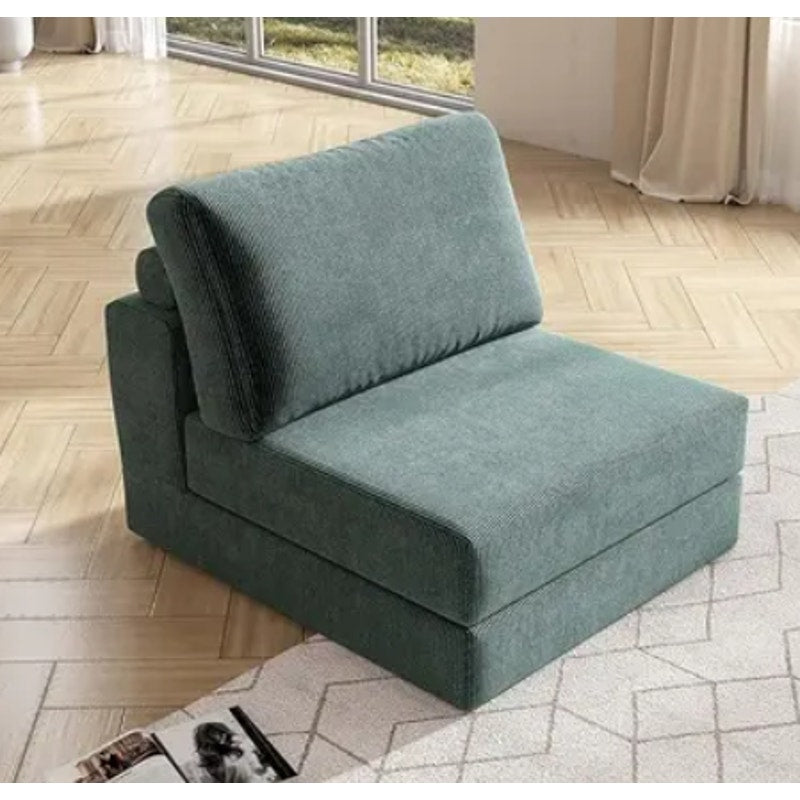 YVDNHP Single Modular Sectional Sofa Seat, Middle Section No Assembly - Green