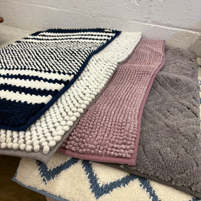 Mix-of-14 Rugs & Floor Mats, Rectangular, for Bedroom, Bathroom & Front Door