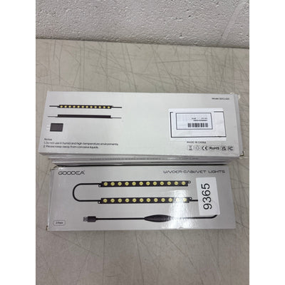 5-Packs-Of-2 Goodea Plug In Under Cabinet Light Strips, 10 Inch, Dimmable Black