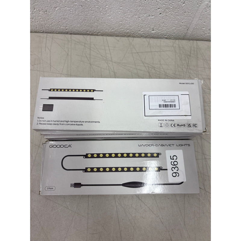 5-Packs-Of-2 Goodea Plug In Under Cabinet Light Strips, 10 Inch, Dimmable Black