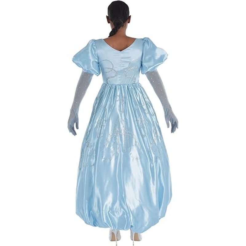 Party City Cinderella Costume, Disney Descendants 4  Blue Sparkly ADULT XL