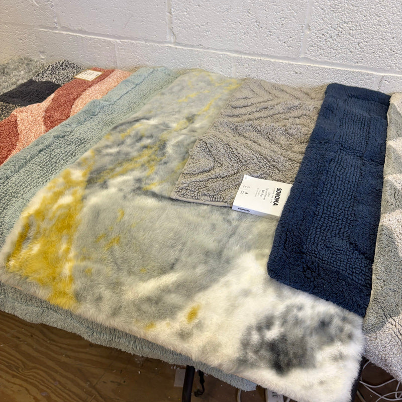 Mix of 8 Small Rugs, For Kitchen, Bathroom, Entryway, Nonslip Textured Bath Rugs