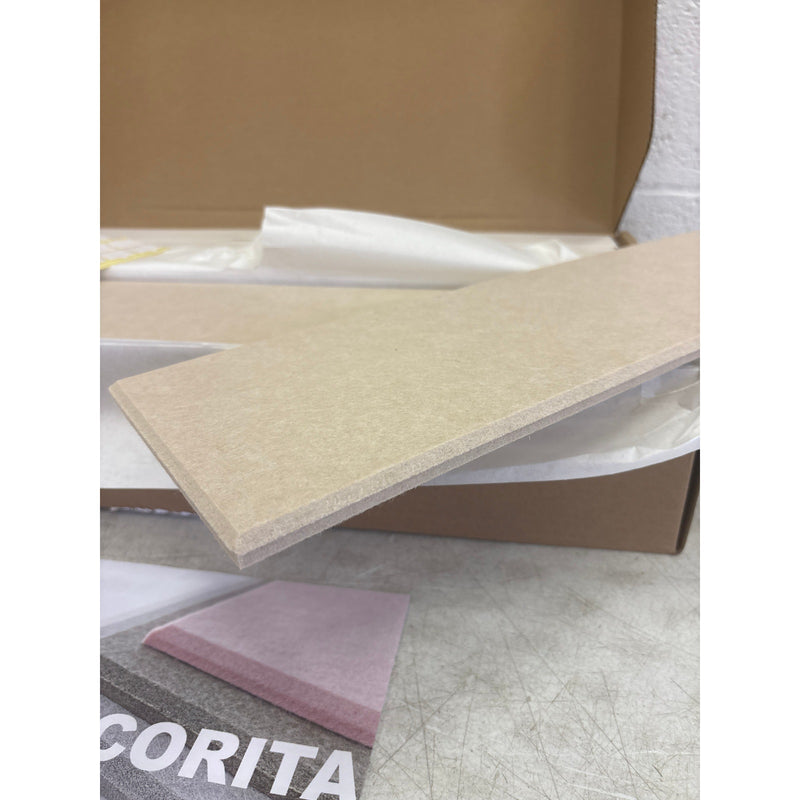 DECORITA Shiplap Felt Wall Panels 23-SqFt Interior Wall Decor, Light Camel 24pcs