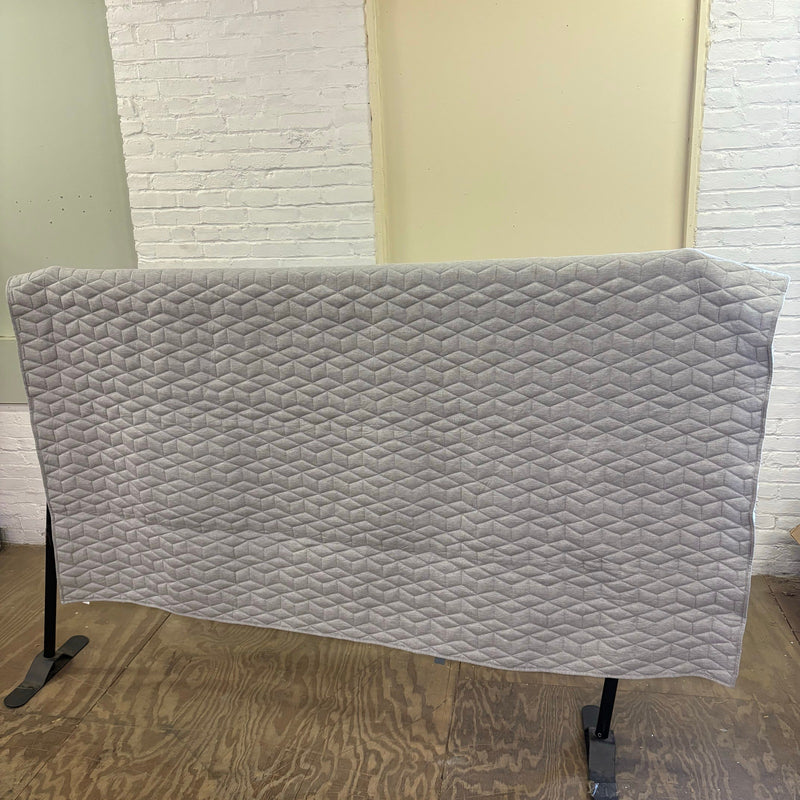 Queen Comforter, Reversible Plush Blanket w Diamond Stitching Design Gray, White