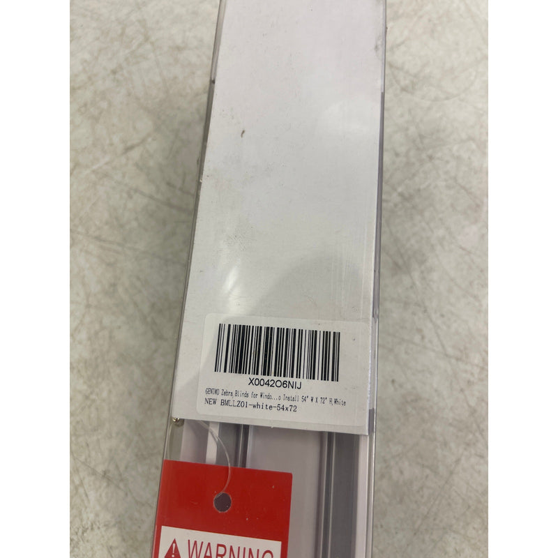 GENIMO Zebra Blinds Dual Layer Roller Window Shades 54" x 72" - White