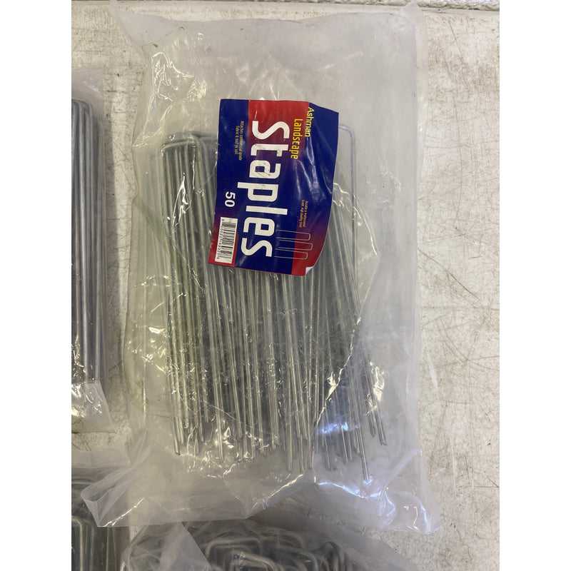 Ashman 500+ Count Galvanized Garden Stakes Landscape and Fence Sod Staples