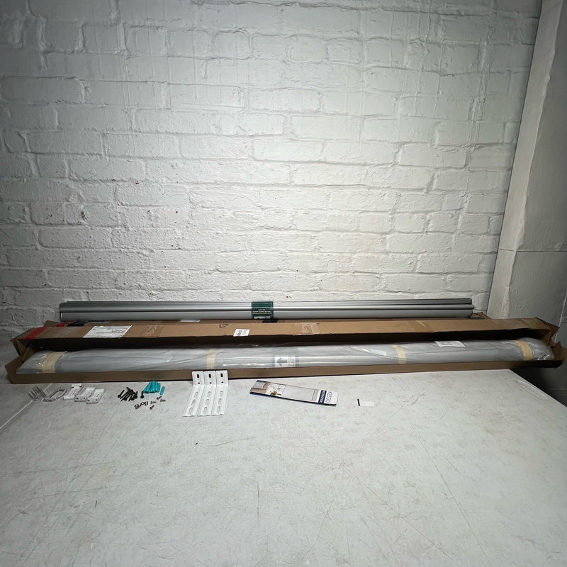 Set-of-2 54" W x 42" L Keego Roller Shades, Room Darkening, Gray / Off White