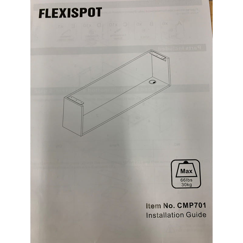 Flexispot Under Desk Storage Shelf Brown Desks Office Accessory CMP701