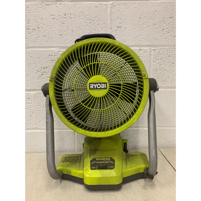 RYOBI ONE+  Misting Air Cannon Fan 18V Cordless Hybrid WHISPER SERIES 12 in.