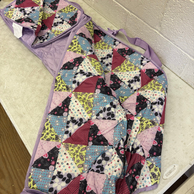 58"x70" Stadium Blanket, Folds Into Easy to Carry Bag w Shoulder Strap, Abstract