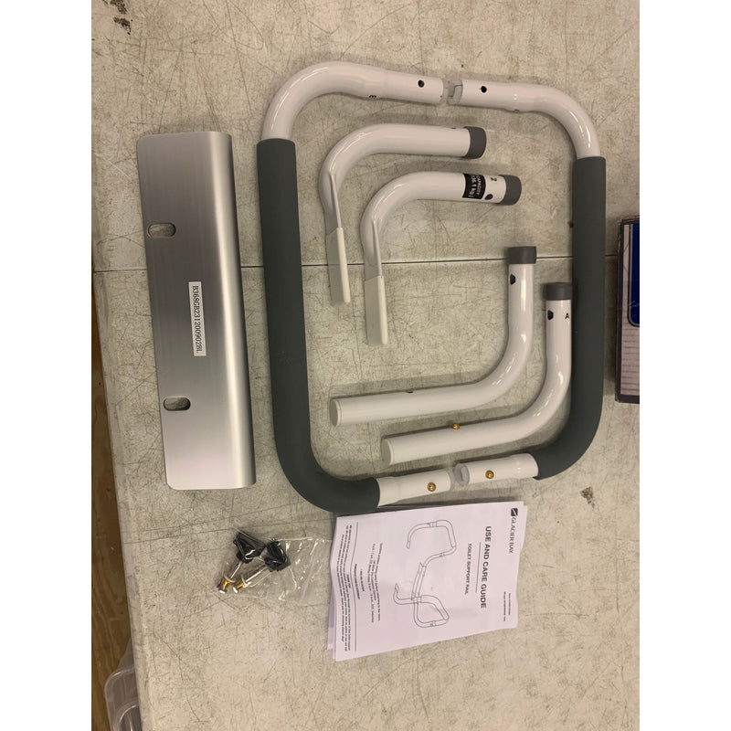 Glacier Bay Toilet Support Rail Adjustable Grab Bar - White - FGB368GB