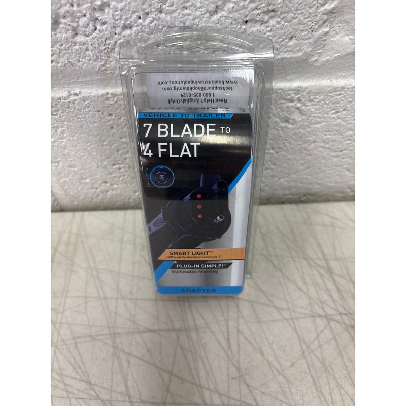 Hopkins 47345, LED Test 7 Blade to 4 Flat Towing Adapter, Trailer Accessories