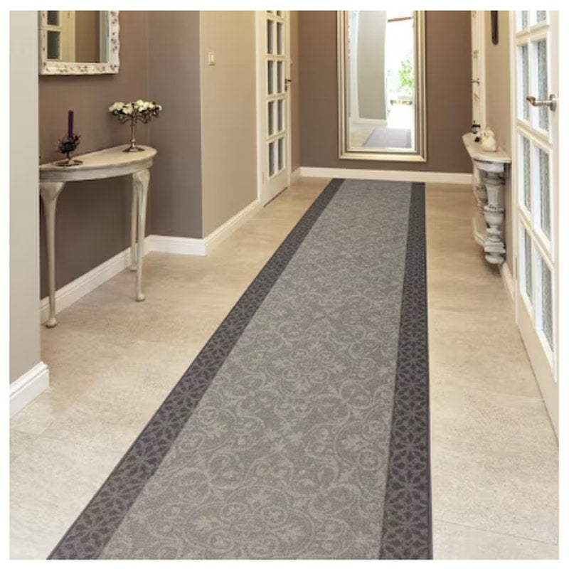 UNKNOWN LENGTH TrafficMaster Derbent Grey 26 in. Roll Stair Runner