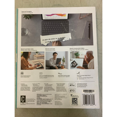 Logitech Combo Touch iPad 4th & 5th Gen Air Keyboard Case, Detachable