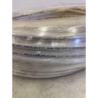 Apollo 1/2" x UNKNOWN LENGTH White PEX-B Pipe 160 psi @ 73° F 100 psi @ 180° F