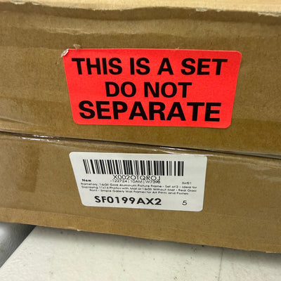 Set-of-2 16x20 Gold Aluminum Picture Frames with Tempered Glass