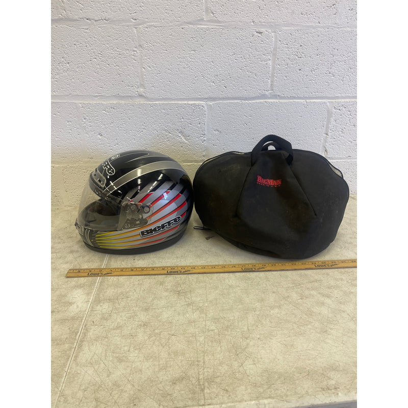 BIEFFE Motorcycle Racing Helmet, Large 60 GR 1500 ITALY with Carrying Bag