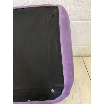 Small Purple Luxury Velvet Pet Couch w Brown Wooden Legs, Small. 28"x18"x12"
