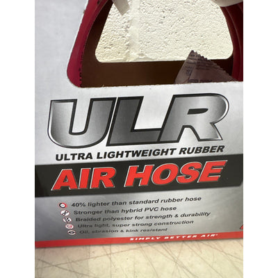 Milton Industries 3/8"x50' Rubber Air Hose, Ultra Lightweight 300 Max PSI - Red