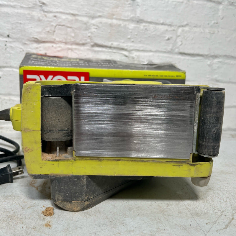 RYOBI 6 Amp Corded 3 in.W x 18 in.L Portable Belt Sander, 820 FRM, Damaged Cord