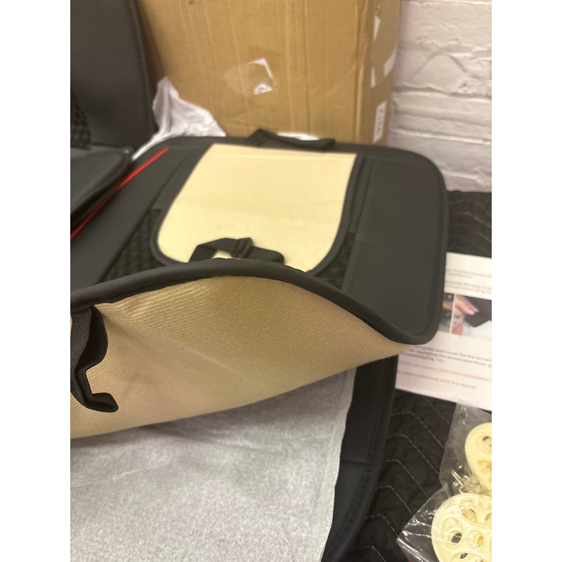 Car Seat Cover for Toyota FJ Cruiser Anti-Slip Front and Rear Set Black/Red Line