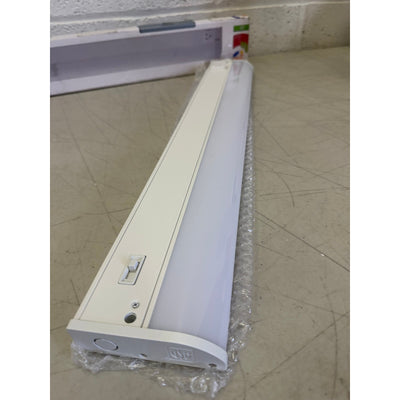 ASD LED Under Cabinet Bullnose Lighting with 1 Power Outlet, 24in 12W - White