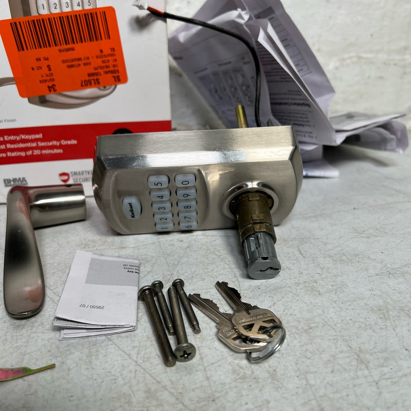 Kwikset 917 SmartCode Satin Nickel Keypad Electronic Door Lever, MISSING PIECES