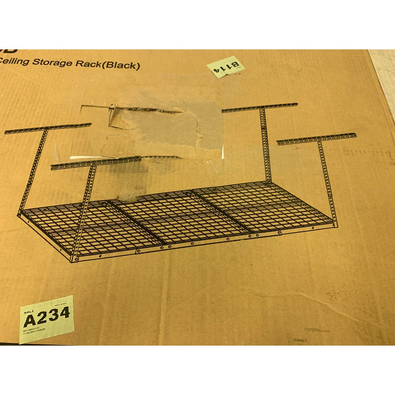 FLEXIMOUNTS  Overhead Garage Storage Adjustable Ceiling Rack 3x6 Missing Screws