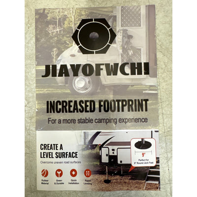 PACK OF 4 RV Leveling Pads 9" Round Landing Feet Jack Stabilizers 5000lbs CAP