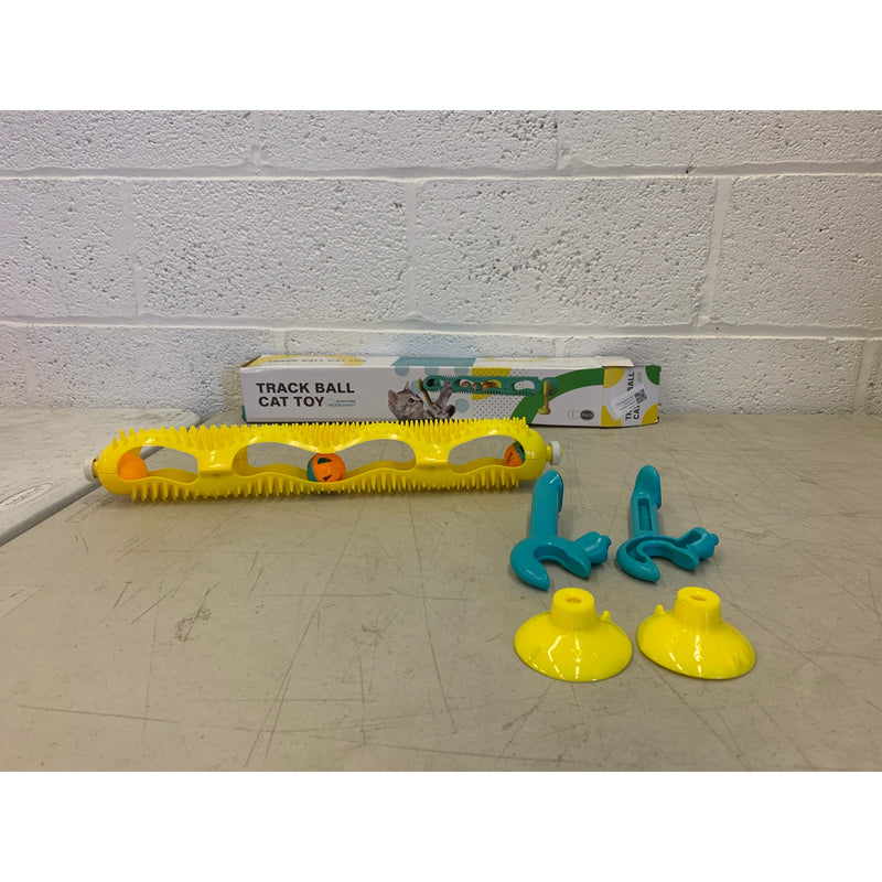 Cat Track Ball Cat Toy / Scratcher Yellow Body, Kitten Activity Game