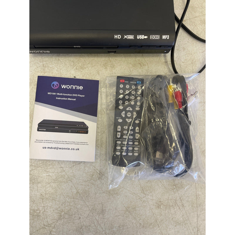WONNIE HD DVD Player for TV, CD Players for Home with Remote Control, Black