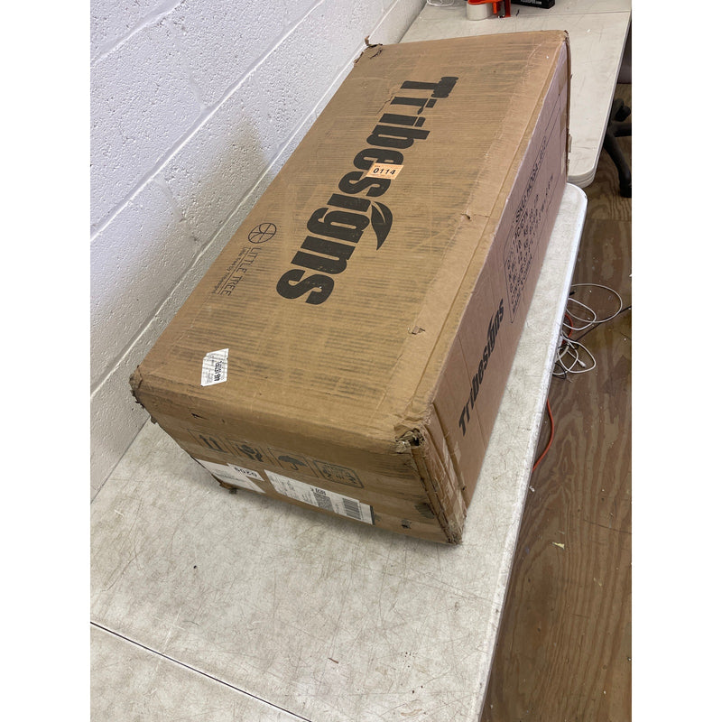 Tribesigns Freestanding Shoe Cabinet with Acrylic Doors and LED Lights - Black