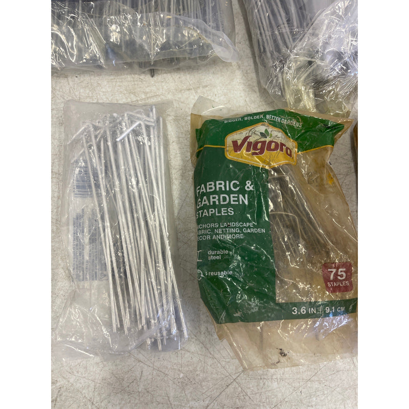 Ashman 500+ Count Galvanized Garden Stakes Landscape and Fence Sod Staples