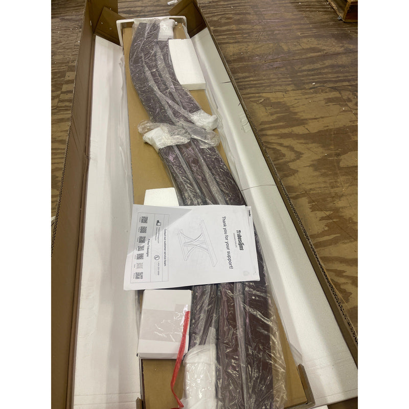 Tribesigns 63" Farmhouse Console Table, Industrial Wood Sofa Table, Brown